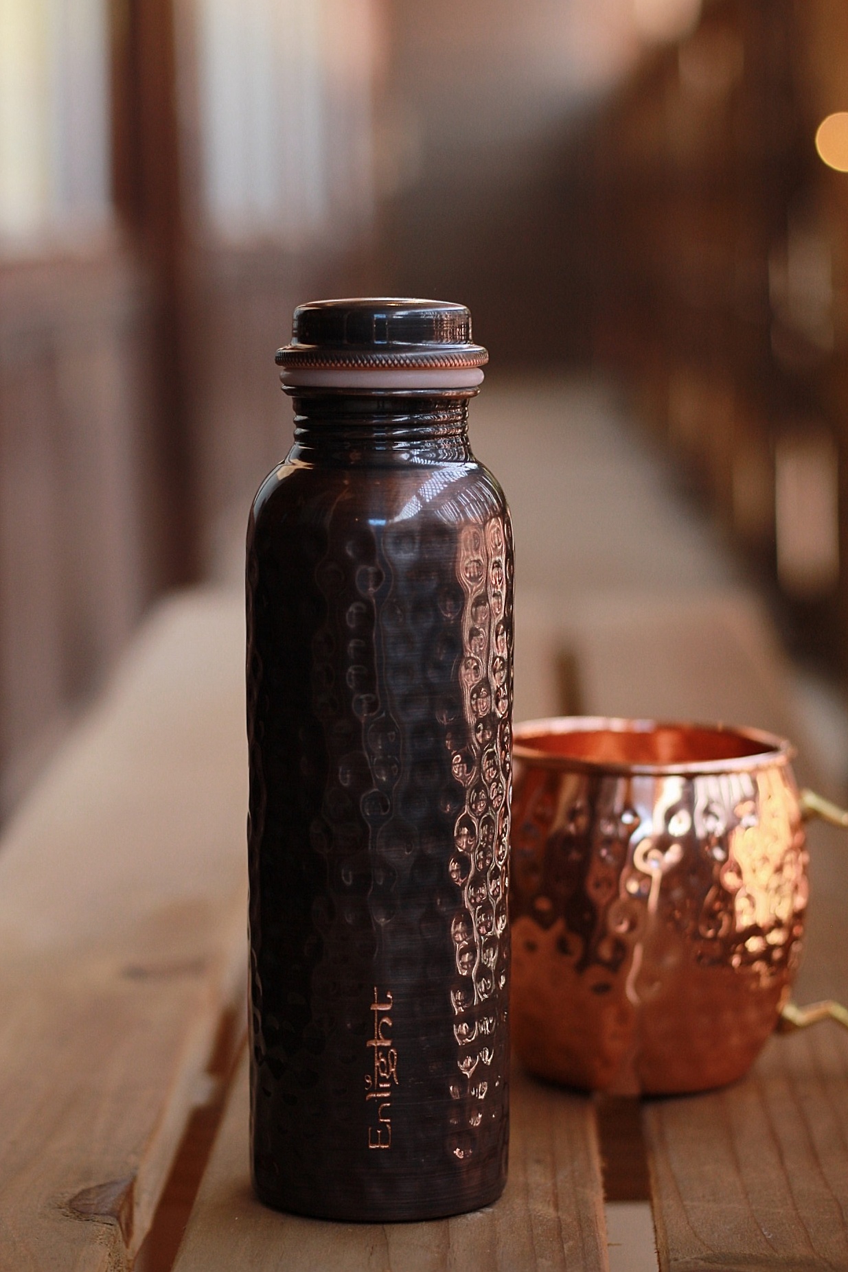 bakrena steklenica copper bottle enlight antique z vzorcem bakrena steklenica copper bottle enlight antique z vzorcem
